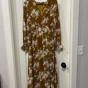 Floral Long Sleeve Maxi Dress